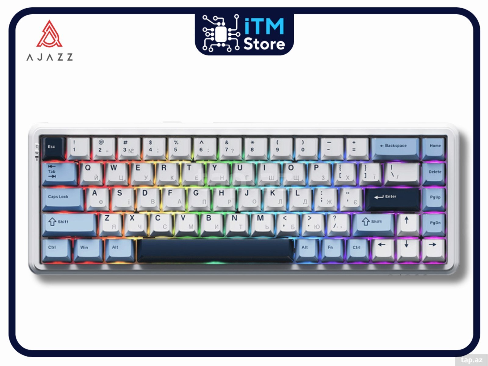 Ajazz AK680 MAX Blue White Dark Blue Ajazz AK680 MAX Blue White Dark Blue