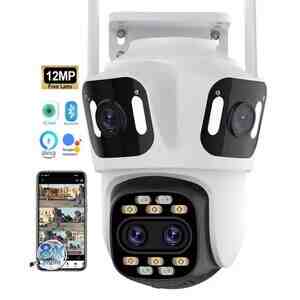 WiFi PTZ360 çöl 3 kamera 8MP, 4K 64GB WiFi PTZ360 çöl 3 kamera 8MP, 4K 64GB