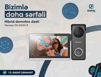 Hibrid domofon dəsti Hikvision DS-KIS313-P Hibrid domofon dəsti Hikvision DS-KIS313-P