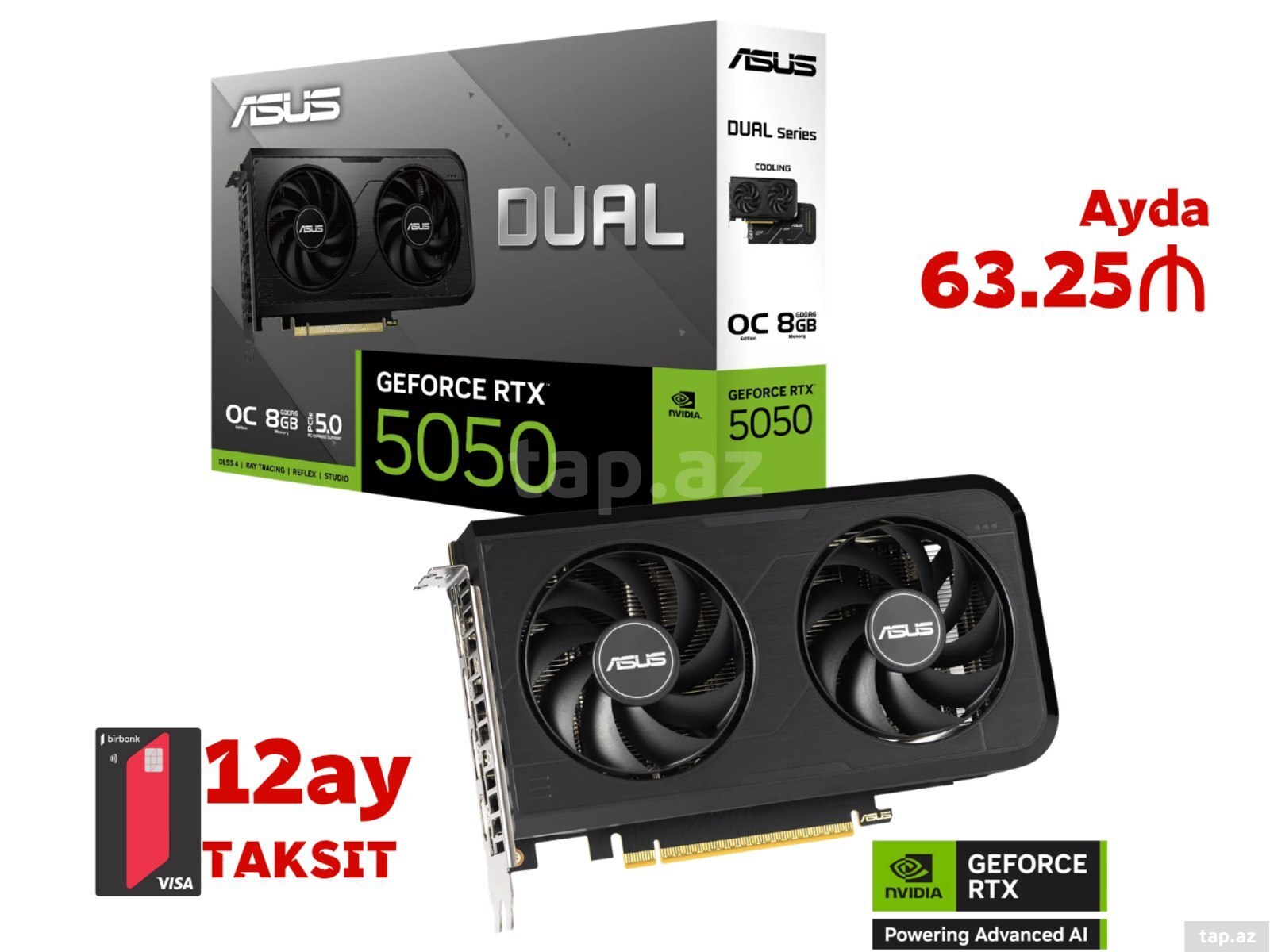 ASUS Dual RTX 5050 8GB OC Edition 90YV0N72-M0NA00 ASUS Dual RTX 5050 8GB OC Edition 90YV0N72-M0NA00