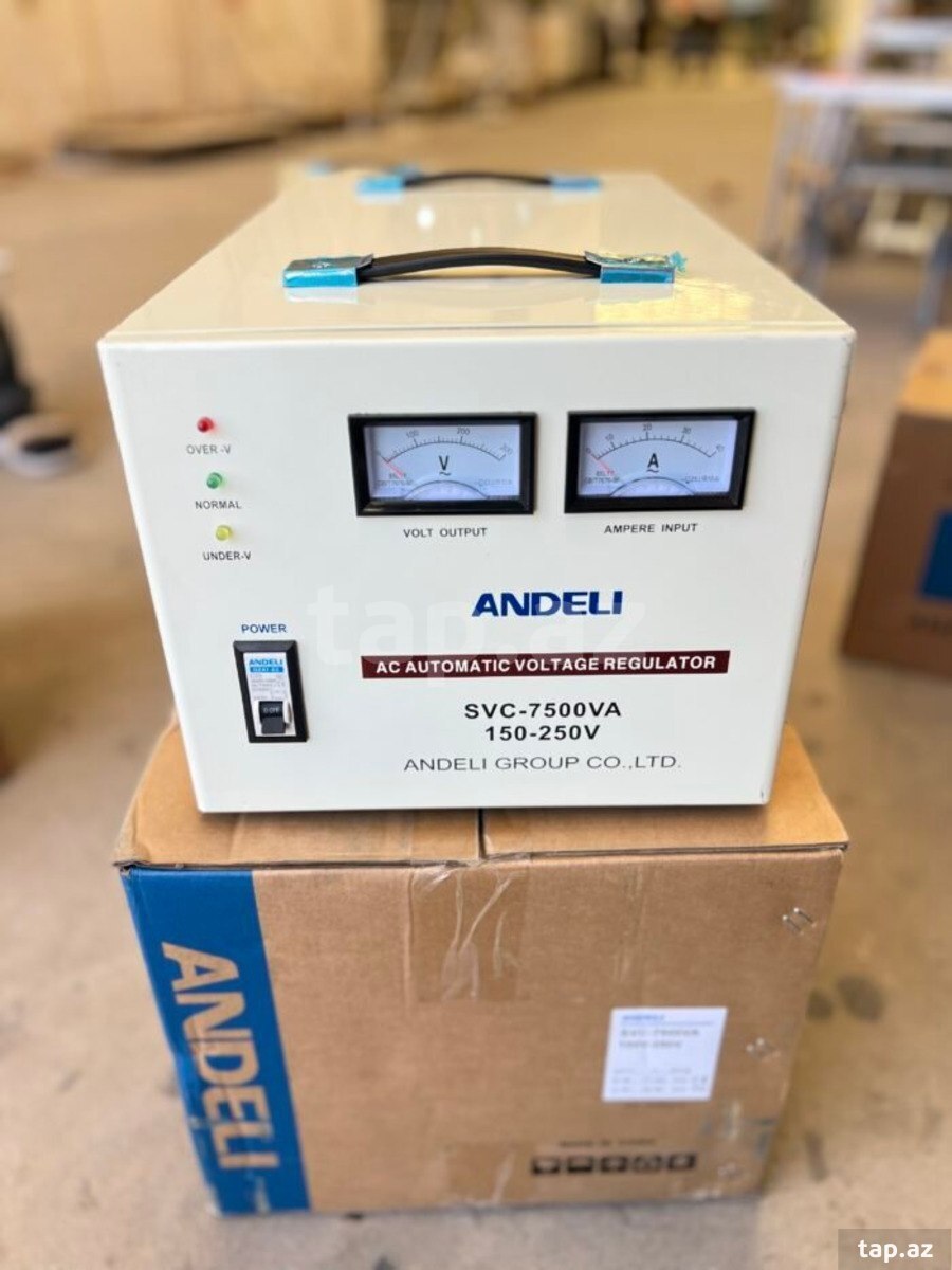 Tənzimləyici Andeli Input 150-260V analog type (7500w Horizontal Type) Tənzimləyici Andeli Input 150-260V analog type (7500w Horizontal Type)