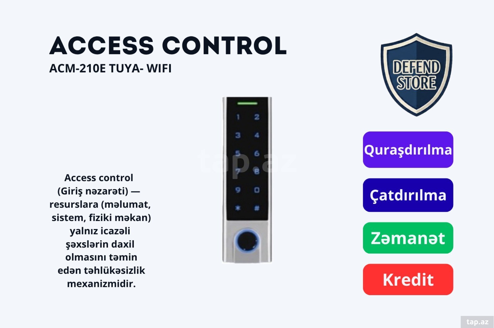 Access Control ACM-210E TUYA-WIFI Giriş Nəzarəti Cihazı Access Control ACM-210E TUYA-WIFI Giriş Nəzarəti Cihazı