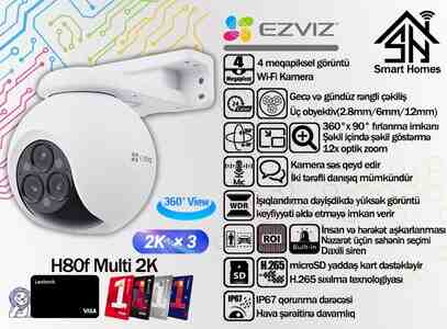 Ezviz PTZ Wi-Fi kamerası H80f Multi 2K Ezviz PTZ Wi-Fi kamerası H80f Multi 2K