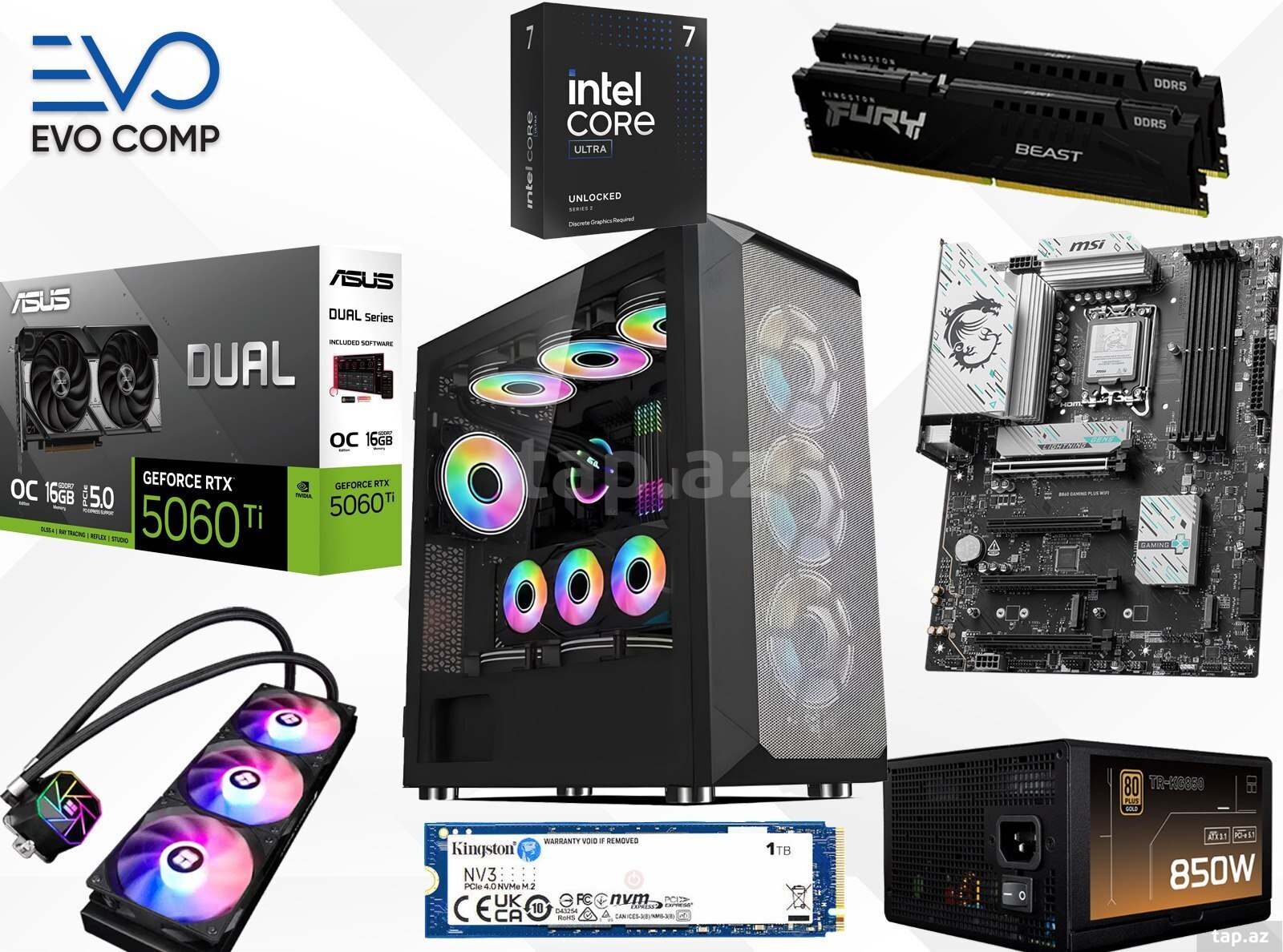 Evo ShadowSovereign RTX 5060Ti 16GB | Ultra 7 265KF | 32GB | 1TB - Gaming PC Evo ShadowSovereign RTX 5060Ti 16GB | Ultra 7 265KF | 32GB | 1TB - Gaming PC