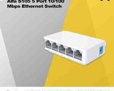 Alfa S105 5 Port 10100 Mbps Ethernet Switch