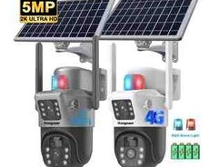 4G Sim kartlı Solar 360 FHD kamera 6MP+64GB