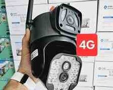 Simsiz 4G sim kartı ptz 2 kamera 360 8mp4K
