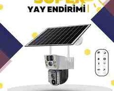 Günəş panelli 4G kamera 2 lensli