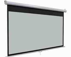 Proyeksiya ekranı Manual Screen (70x70) 180x180cm, White Matt 3D Support with 4cm Black boarders