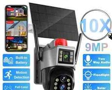 Simsiz 4G sim kartlı Solar ptz 2 kamera 360 8mp4K