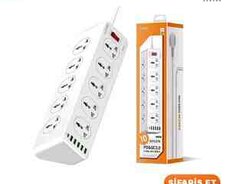 Uzatma kabeli LDNIO SC10610 10 Başlıq 6 USB