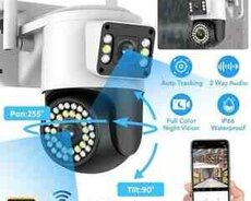 Simsiz WiFi ptz 2 kamera 360 8mp4K + 64GB