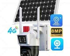4G Sim kartlı Solar 360 FHD kamera 6MP2K+64GB
