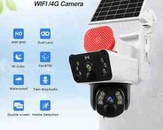 4G Sim kartlı Solar 360 FHD kamera 8MP, 4K+64GB
