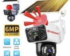 Simsiz 4G sim kartlı Solar ptz 2 kamera 360 8mp, 4K