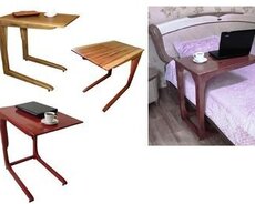 İki dirəkli təkərli mini-stol Kravatyanı stol Прикроватный с