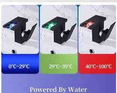 LED İşıqlı Qara Şəlalə Kranı