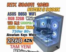 FullHD 2K White Gaming PC