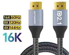 Kabel DP to DP 2.1 16K 60hz 80Gbps