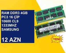 Operativ Yaddaş DDR3 4GB 1333Mhz Sodimm SAMSUNG