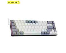 Eyooso Z-686. Gray White. Wired. 68keys. Blue switches