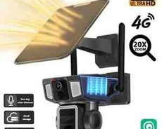 4G Tam simsiz Solar PTZ360 2 kamera 8MP, 4K+64gb
