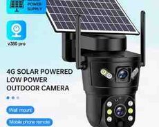4G Tam simsiz Solar PTZ360 2 kamera 8MP, 4K+64gb