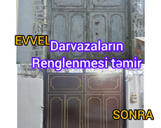Darvazaların renglenmesi təmir xidmət 