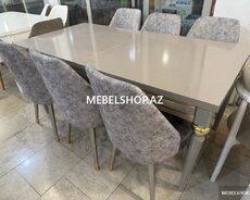 Lüks masa dəsti boz masa avangard və modern üslub