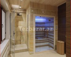 Türk hamamı, duş kabinası və Sauna bir arada