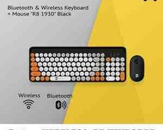 Bluetooth  Wireless Keyboard + Mouse R8 1930 Black
