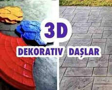 3D dekorativ daşları