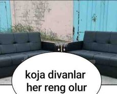 Dəri divanlar