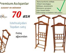 Asılqan Təbii ağacdan Paltar asılqanı.Ofis üçün asılqan