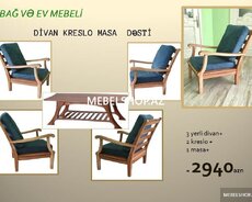 Kreslo divan (göyrüş) Premium Кресло (ясень) bağ və ev üçü