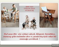 Oturacaq hündürlüyü tənzimlənən 2-14 yaş (Fıstıq)
