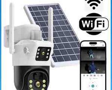 4G Tam simsiz Solar PTZ 360 2 kamera 8MP, 4K+64GB