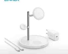 Anker MagGo 3 in 1 Şarj cihazı (Magsafe-Wireless)