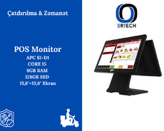 Pos Monitor Apc S1-D1 15.6"+15.6" Core I5 8Gb Ram 128Gb Ssd