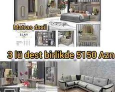 Qonaq və yataq otağı dəsti