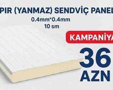 Yanmaz sendviç panel