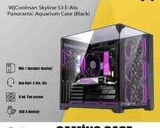 WjCoolman Skyline S3 E-Atx Panoramic Aquarium Case (Black)