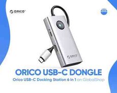 Orico USB C Docking Station, 6 in 1 USB C Dongle (PW11-6P)