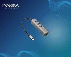 Adapter Type-C to 3USB + LAN