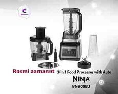Mətbəx kombaynı Ninja 3 in 1 Food Processor with Auto IQ BN800EU