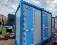 1.50 x 3.00 Sendiviç WC konteyner 2 Otaqlı Sanitar Qovsaq (