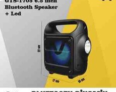 Bluetooth dinamik GTS-1705 6.5 inch + Led Fənər