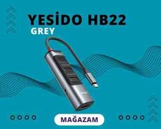 Kabel Yesido HB22-USB hub type c 5in1