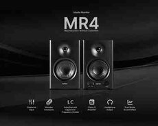 Edifier MR4 Black Powered Studio Monitor Speakers, 42W, TRS Balanced, RCA, AUX  85dB