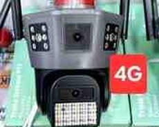 Simsiz 4G sim kartlı PTZ 2 kamera 360 12MP, 4K